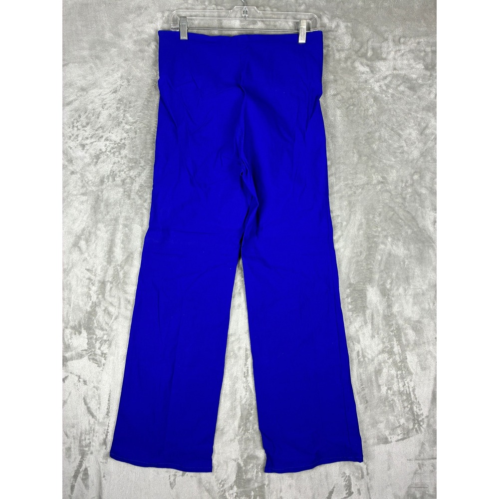 Tata Lopez Shanti Women Royal Blue Wide Leg High Waisted Dress Pants Cobalt Sz L